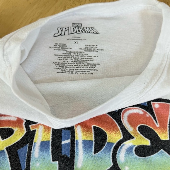 Marvel Spider-Man Short Sleeve Shirt T-shirt size X-Large Teens - Picture 3 of 6